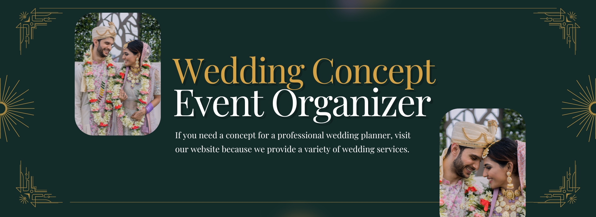 Yellow Art Deco Wedding Concept Event Organizer Blog Banner (1920 x 700 px) (1)